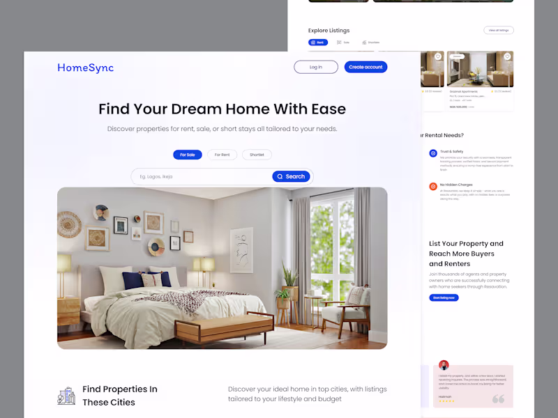 Cover image for Increasing Sign-Ups by 45% on HomeSync's New Landing Page