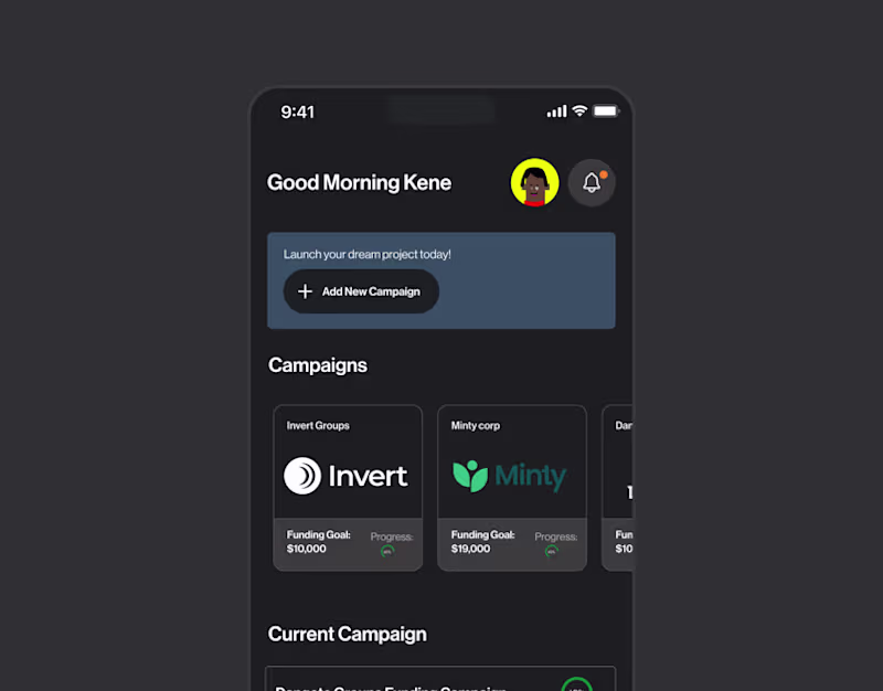 Cover image for Campaign dashboard B2B Saas mobile