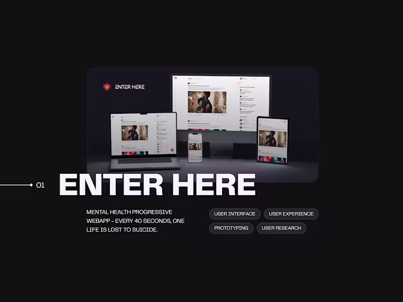 Cover image for Enter Here - UX/UI Design Case Study