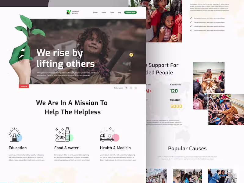 Cover image for Will design Nonprofit website, Ngo, and Charity website