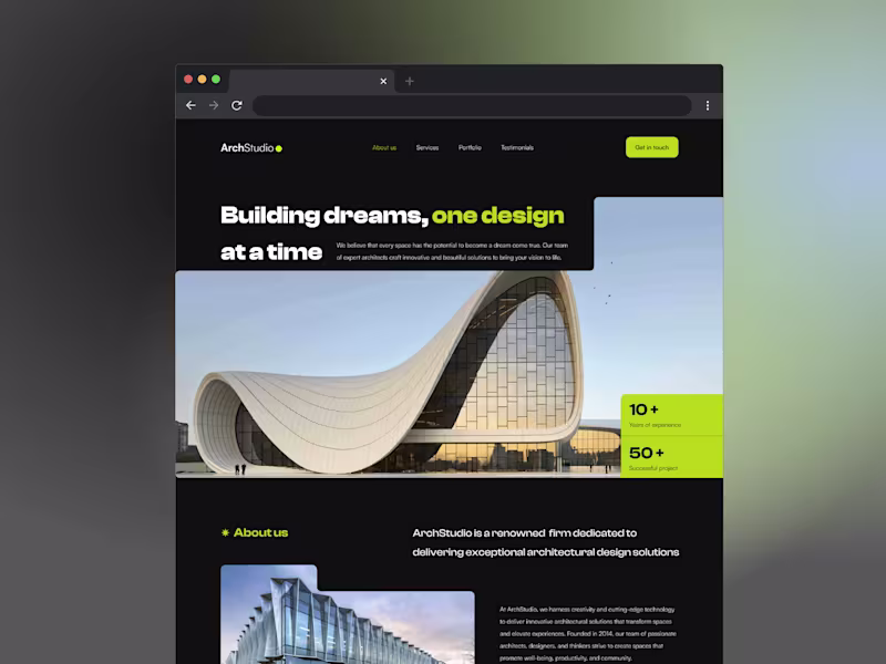 Cover image for ArchStudio Website