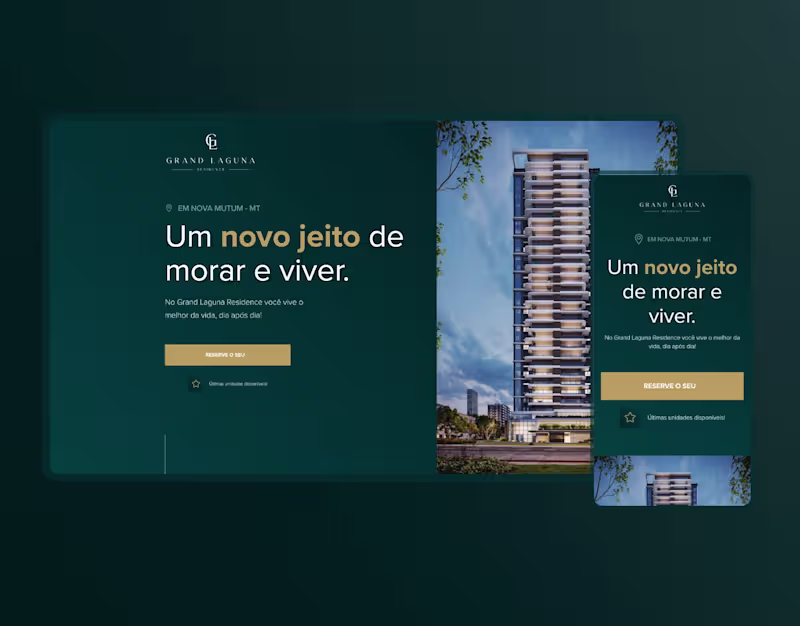 Cover image for Grand Laguna - landing page UI design