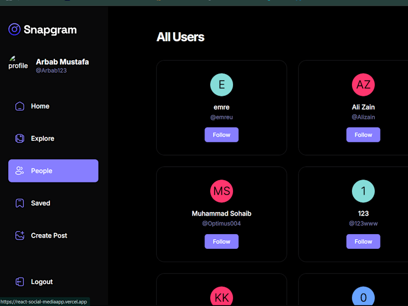Cover image for  Basic Social Media app like Facebook or instagram