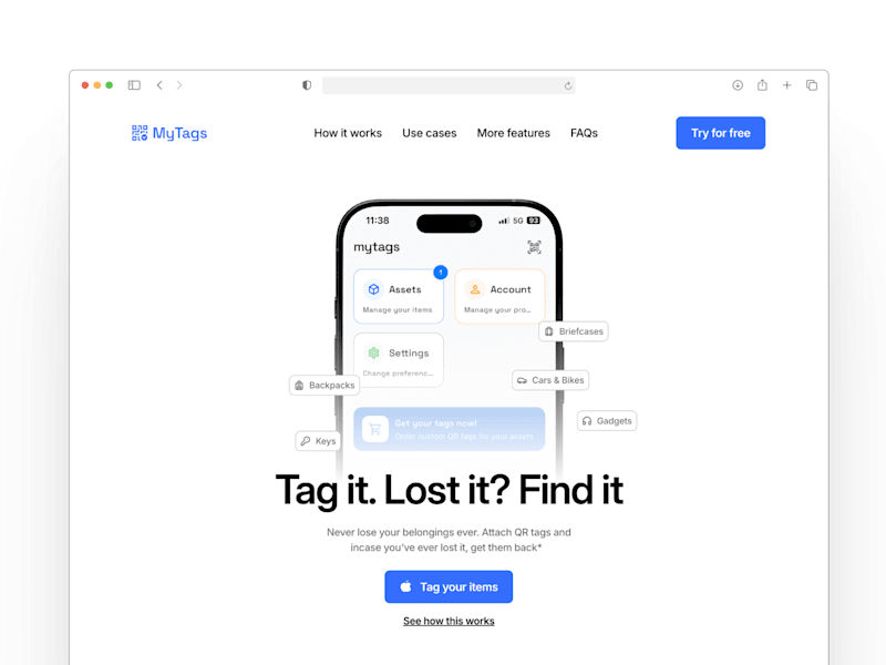 Cover image for MyTags Landing Page Redesign