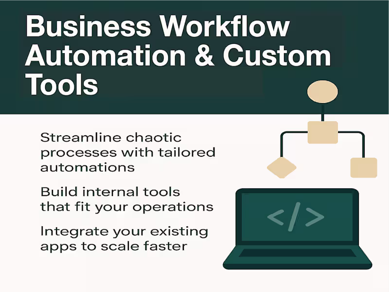 Cover image for Business Workflow Automation & Custom Tools