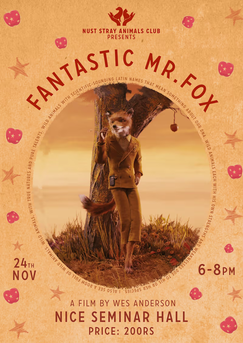 Cover image for Fantastic Mr. Fox Invitation and Flyer Design