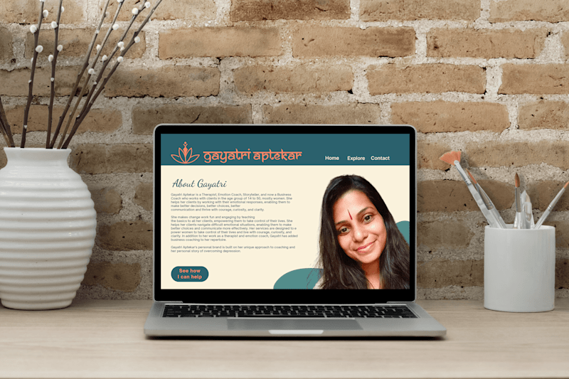 Cover image for Gayatri Aptekar: Branding for Mental health coach