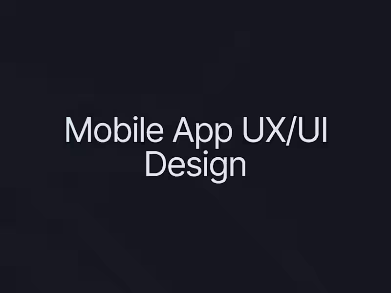 Cover image for Mobile App Design