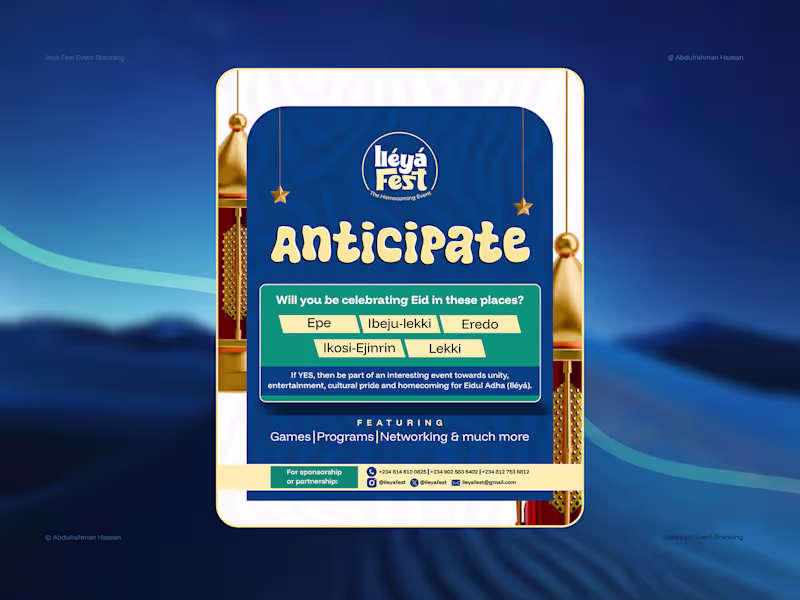 Cover image for Iléyá Fest Event Brand Designs