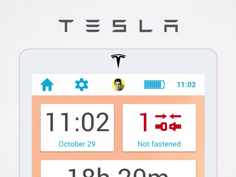 Cover image for Tesla Electric Car Dashboard UX/UI Design Concept