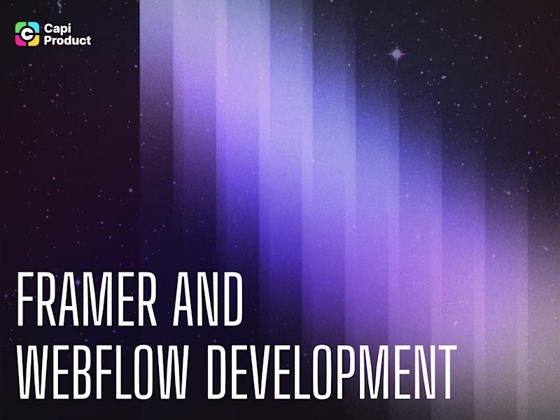 Cover image for Framer & Webflow Development and Figma Design