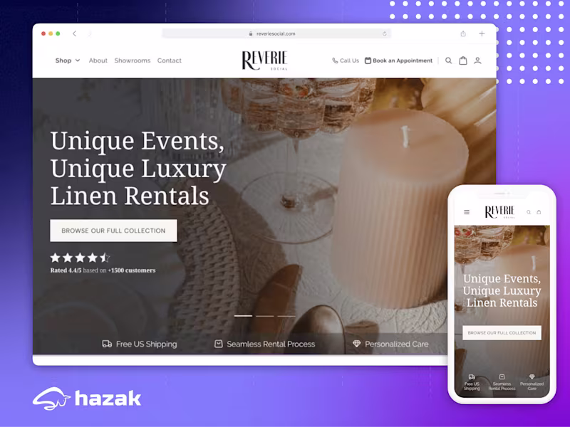 Cover image for Reverie Social - eCommerce with rental functionality