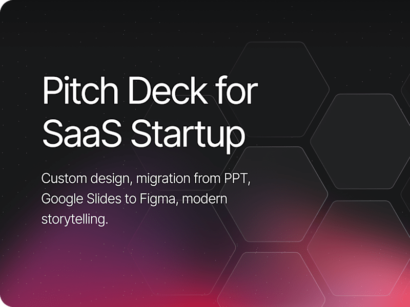 Cover image for Startups SaaS Pitch Deck design