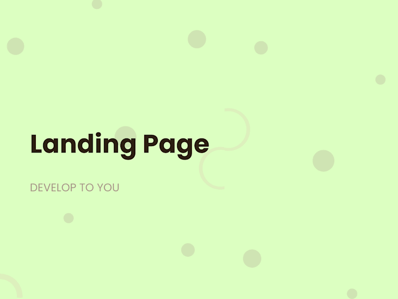 Cover image for Landing Page