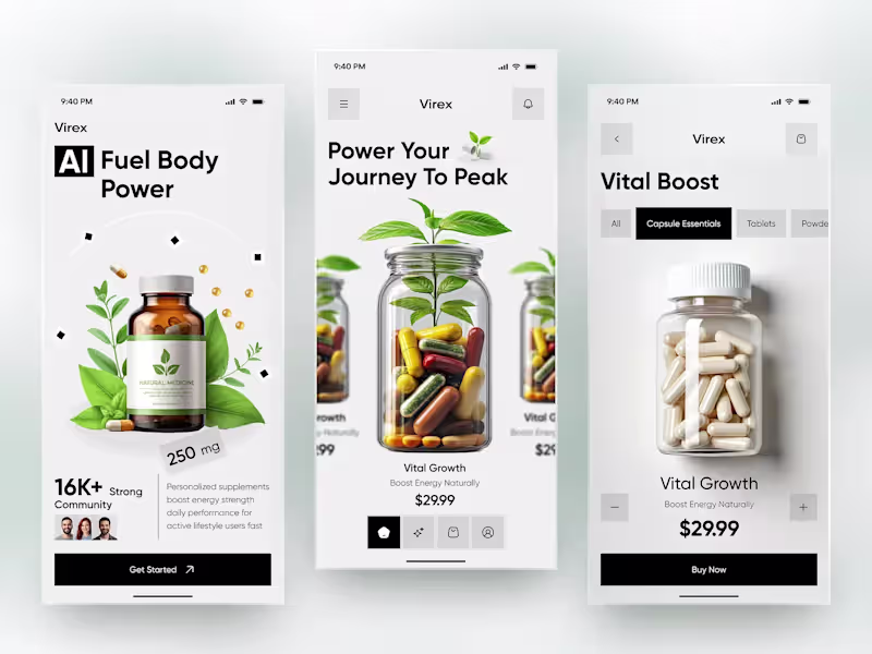 Cover image for Supplements Store App Design –