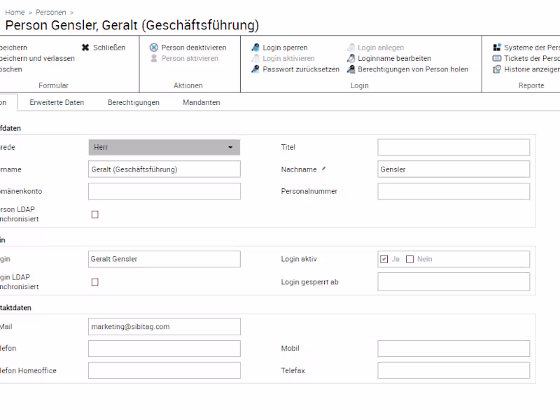 Cover image for ERP at  SiBit AG