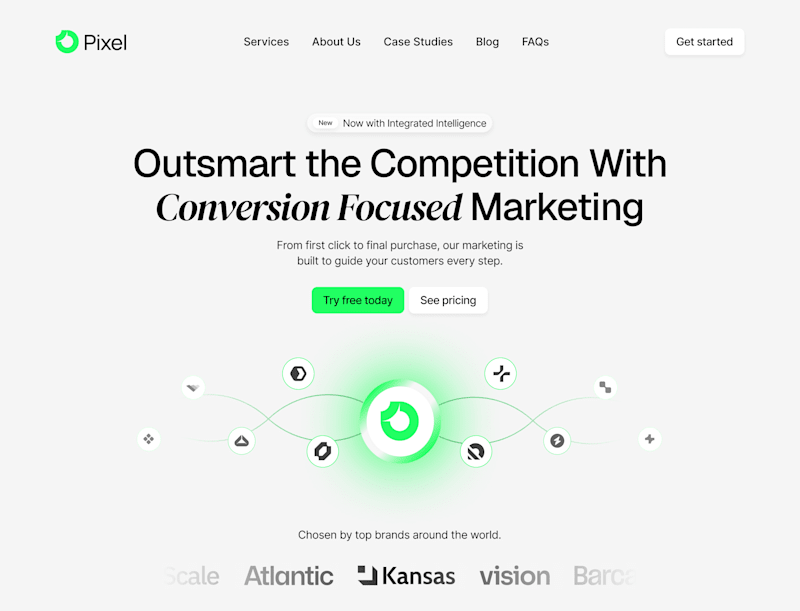 Cover image for SaaS Landing Page Design for Pixel