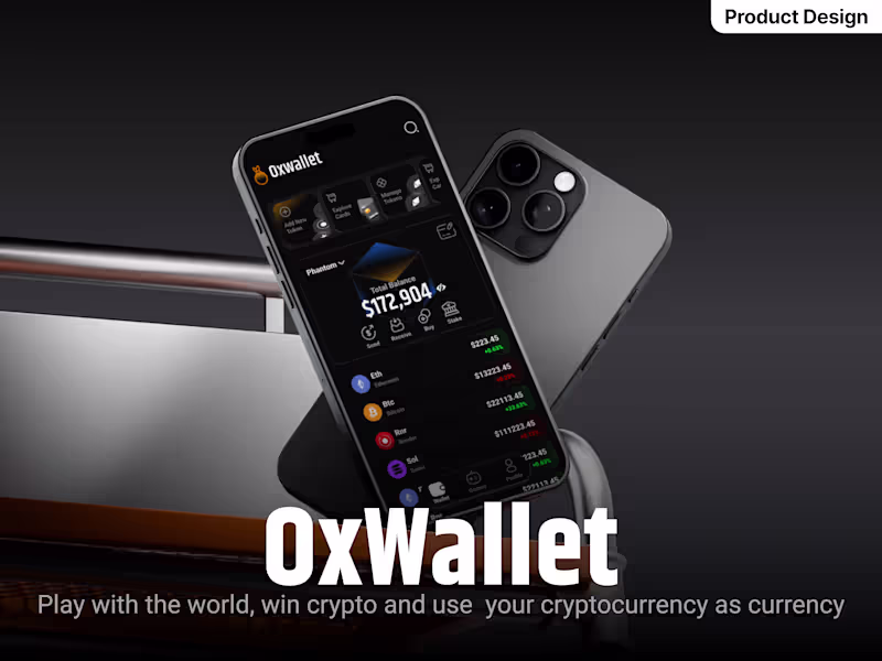 Cover image for OxWallet 💠 Normalize Cryptocurrencies 💠 Mobile app Design