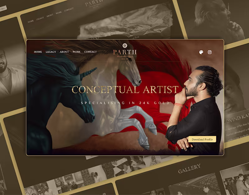 Cover image for Parth Kanhai : Artist Website on Behance