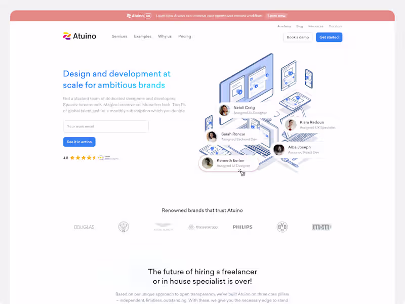 Cover image for Framer Landing Page for Atuino