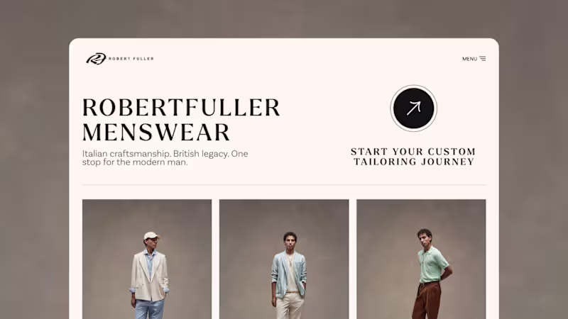 Cover image for Robert Fuller Menswear
