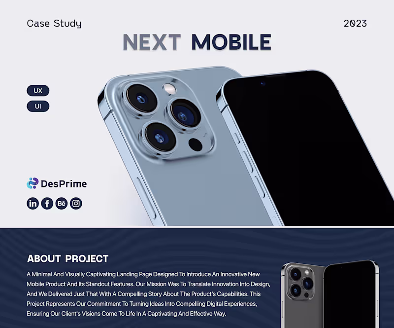 Cover image for Mobile Landing Page UX/UI Design