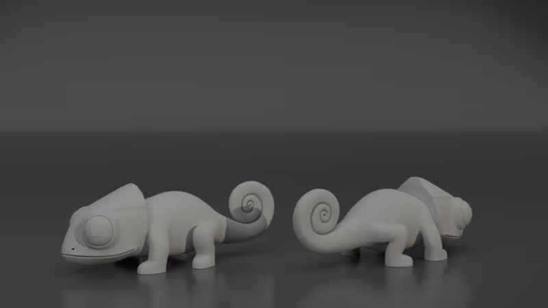 Cover image for Cute Chameleon Printable Toy
