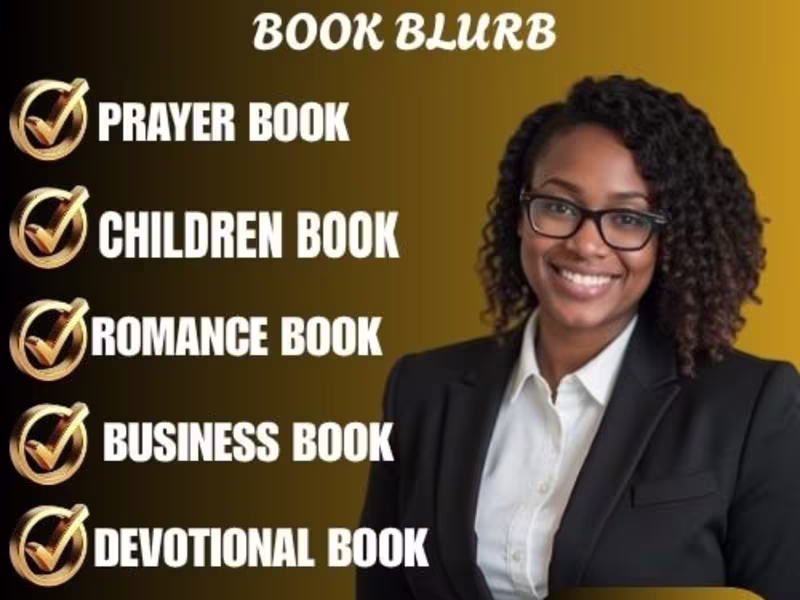 Cover image for I WILL DO A PROFESSIONAL BOOK BLURB