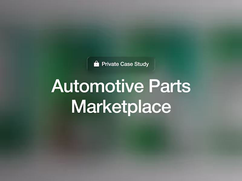 Cover image for Automotive Marketplace: Spare Parts Discovery & Sales