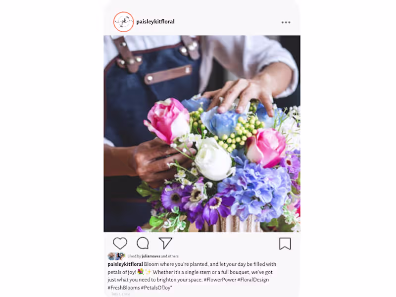 Cover image for Sample Instagram Post - Floral Shop