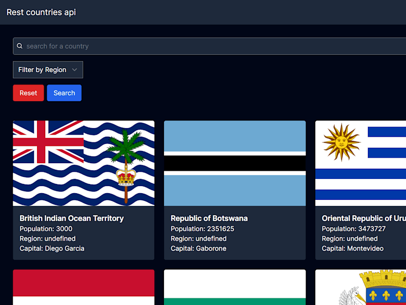 Cover image for Country Finder (Rest API)