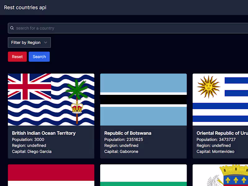 Cover image for Country Finder (Rest API)