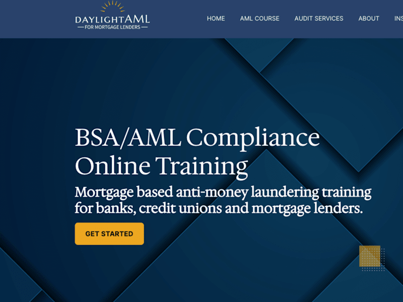 Cover image for Anti-Money Laundering Training Website Development