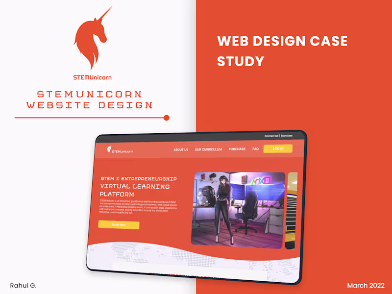 Cover image for STEMUnicorn - Landing Page Online Learning Platform
