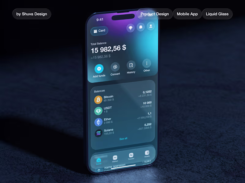 Cover image for Cardex Wallet |Mobile App |Liquid Glass |UX/UI Design