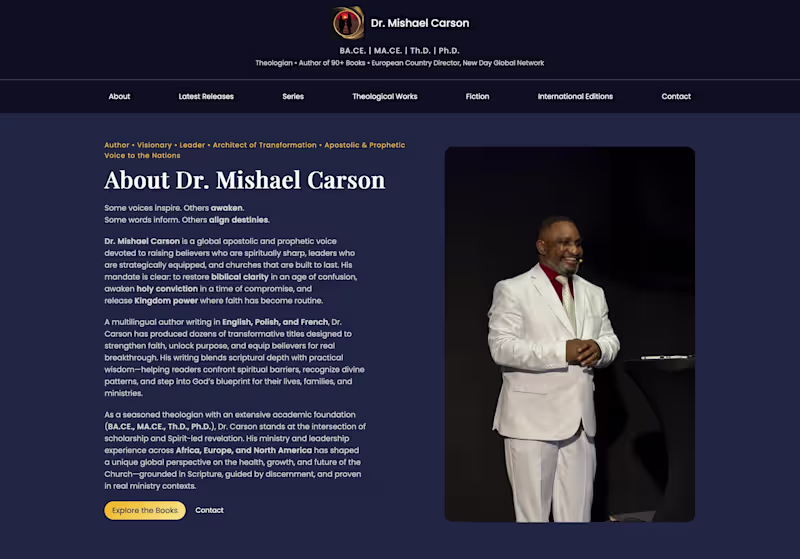 Cover image for I designed a website that showcases the author’s unique voic...