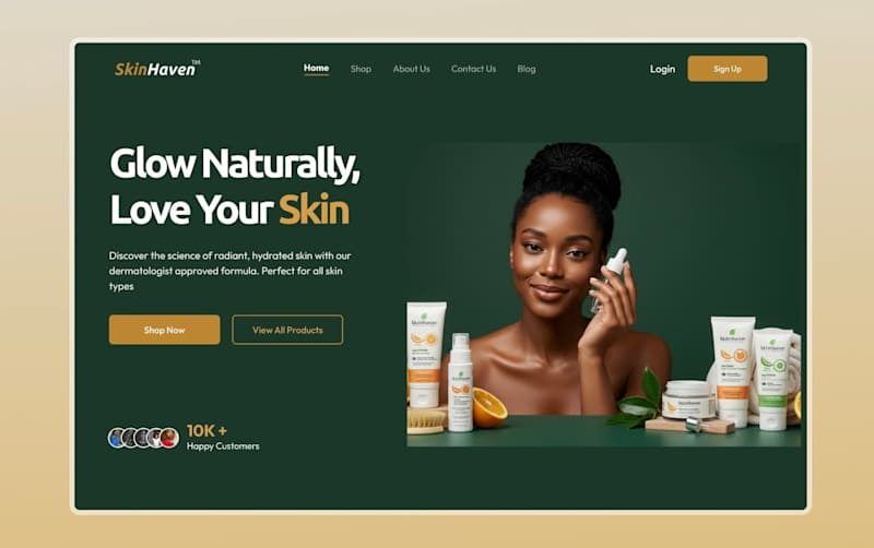Cover image for SkinHaven – A Skincare Web App for Black Skin