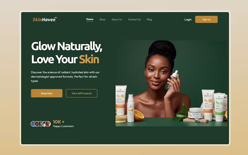 Cover image for SkinHaven – A Skincare Web App for Black Skin
