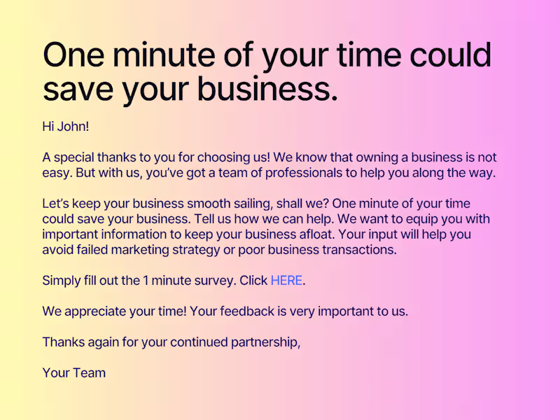 Cover image for Email Survey