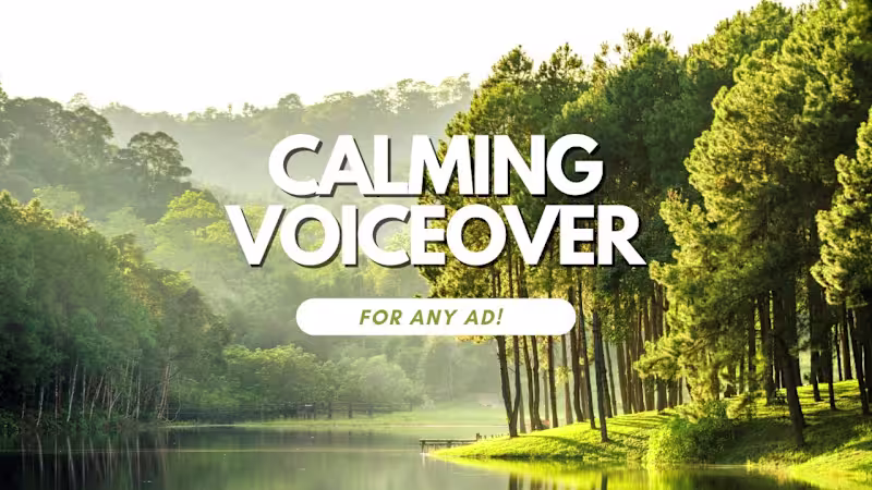 Cover image for Calm AD Voiceover Demo’s! - YouTube