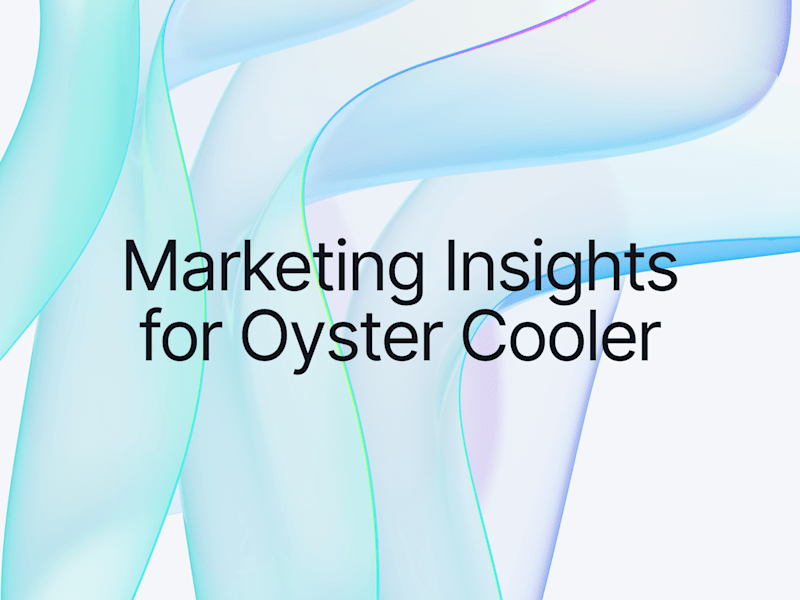 Cover image for Marketing Insights Dashboard - Oyster Cooler