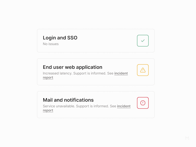 Cover image for Service status