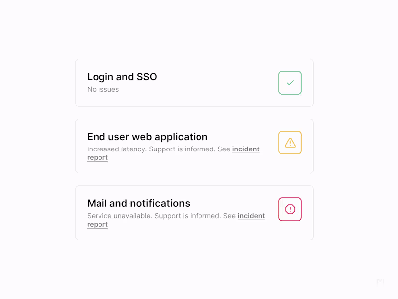 Cover image for Service status