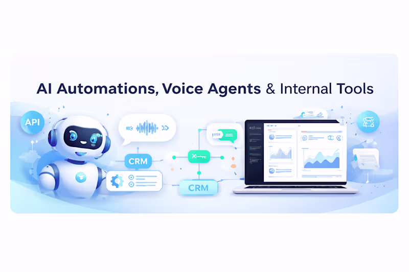 Cover image for I will build AI automations, voice agents, and internal tools