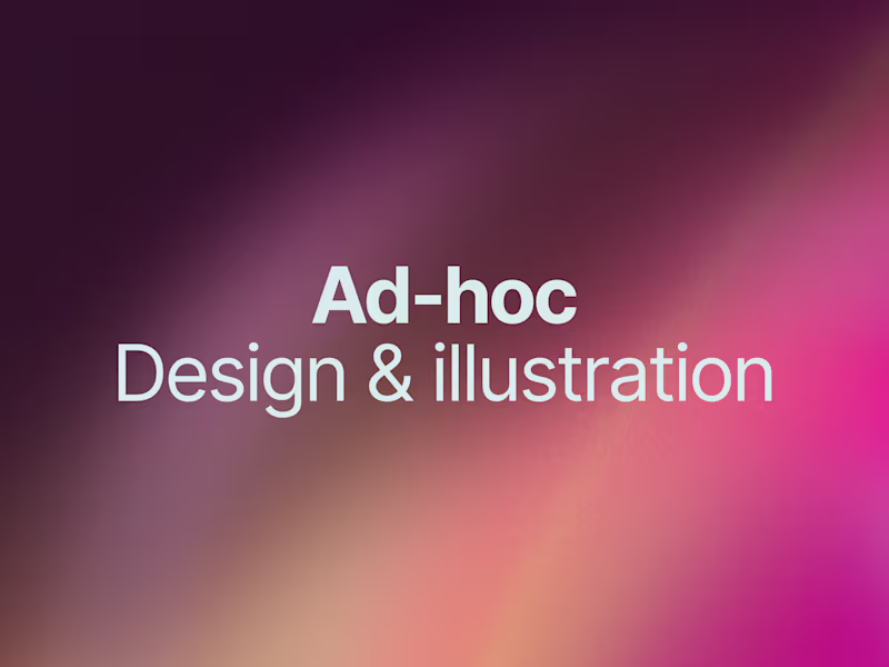 Cover image for Ad-hoc design & illustration