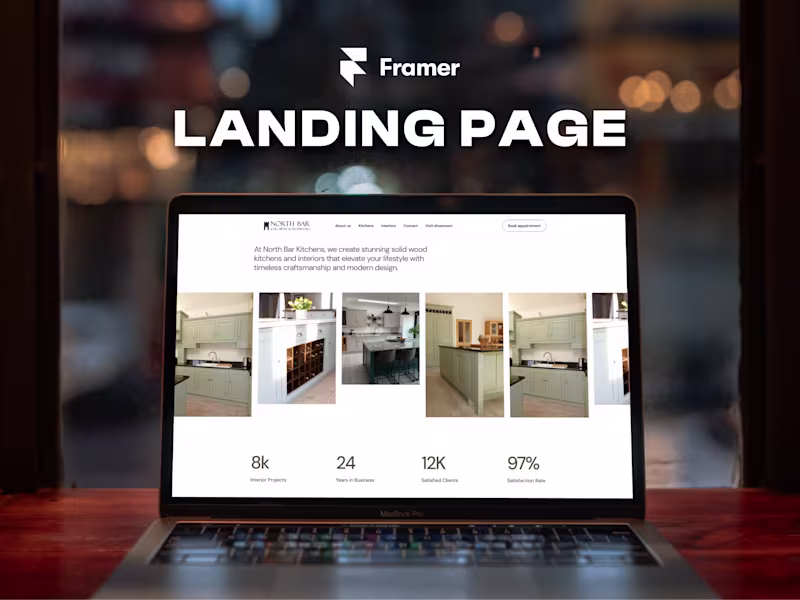 Cover image for Framer Landing Page (Design and Development)