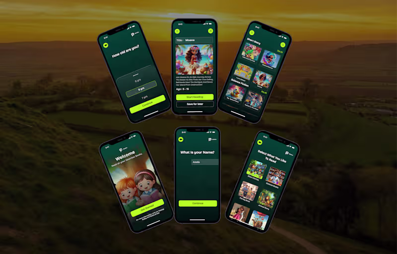 Cover image for Kids' Reading App mobile application designed to encourage r...