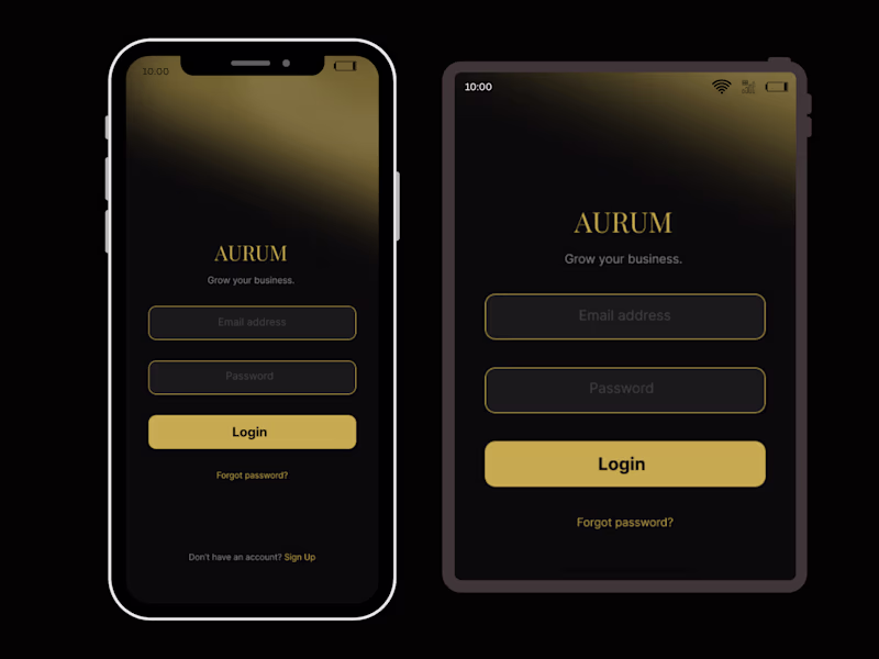 Cover image for AURUM – Dark Mode Mobile