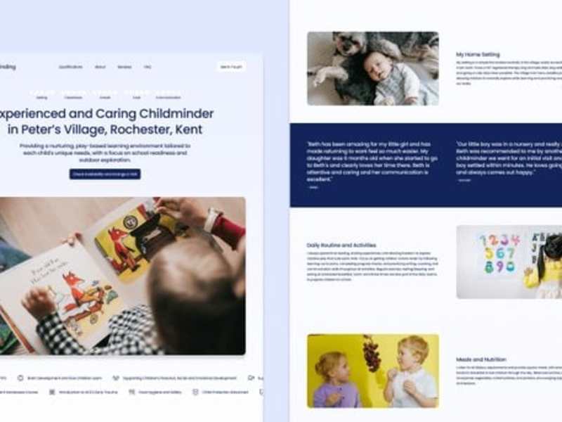 Cover image for Beth's Childminding Website
