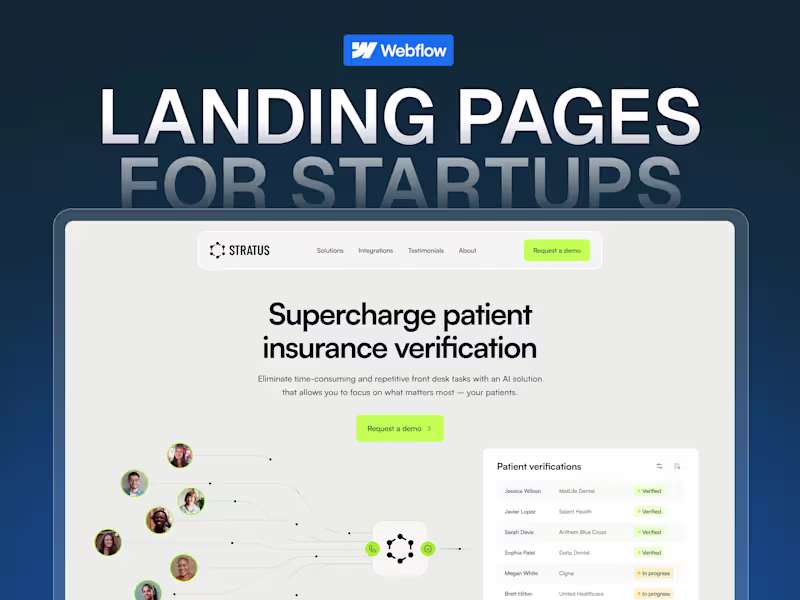 Cover image for Webflow | Landing Page Design + Development